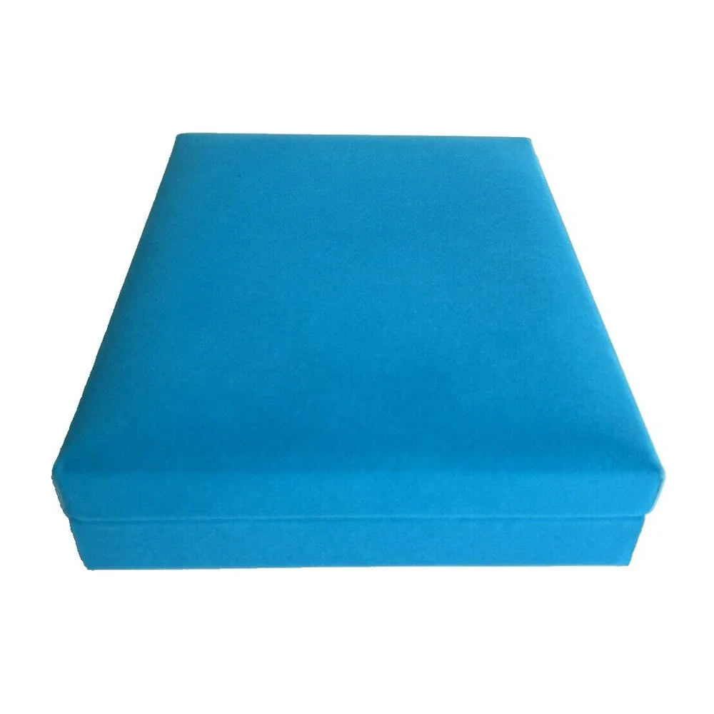 Neiman Marcus Empty Gift Box Aqua Blue Turquoise Velvet 9.5